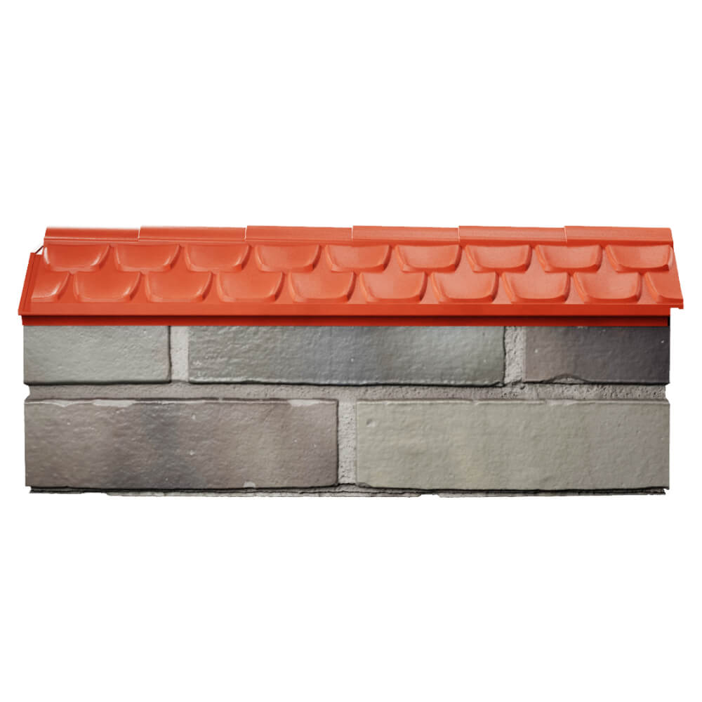 Парапет Zking Эльбрус Красный с посадкой на 0.5 кирпича (130мм) в Саяногорске фото