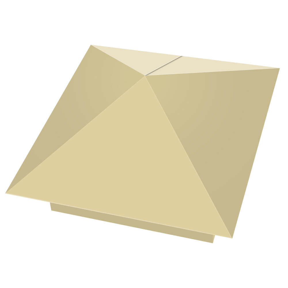 Колпак металлический 400х400мм RAL1014 Бежевый заборный Саяногорск фото