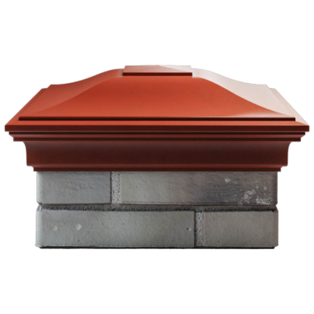 Колпак Zking Монблан Красный на столб 1.5х1.5 кирпича (385х385мм) Саяногорск фото