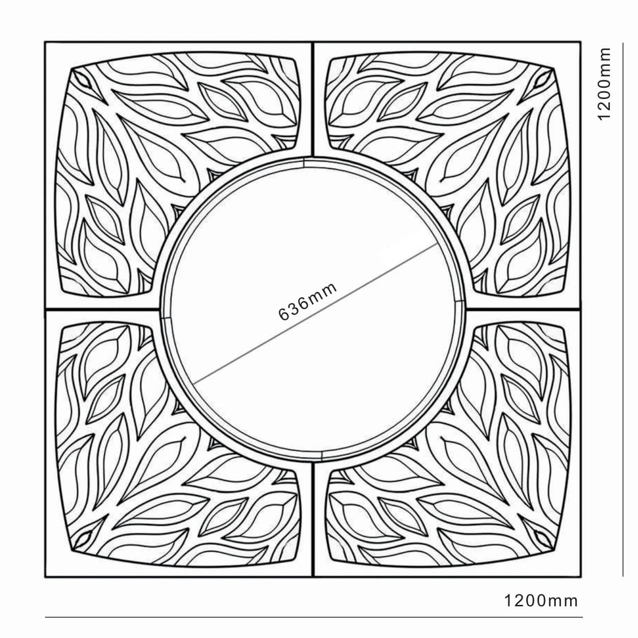 Приствольная решетка для дерева ZKING CRUST 1.2х1.2м Черная в Саяногорске фото