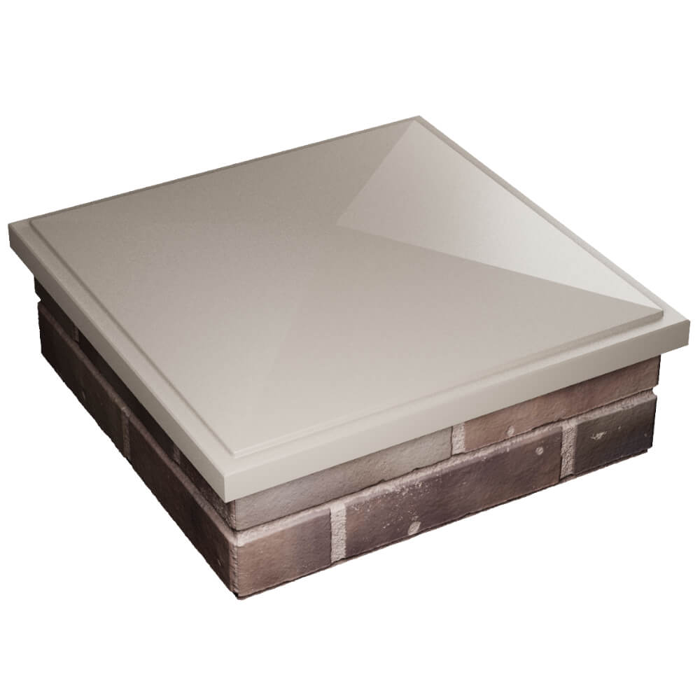 Колпак Zking БонаМоно Бежевый на столб 2х2 кирпича (515х515, 530х530мм) в Саяногорске фото