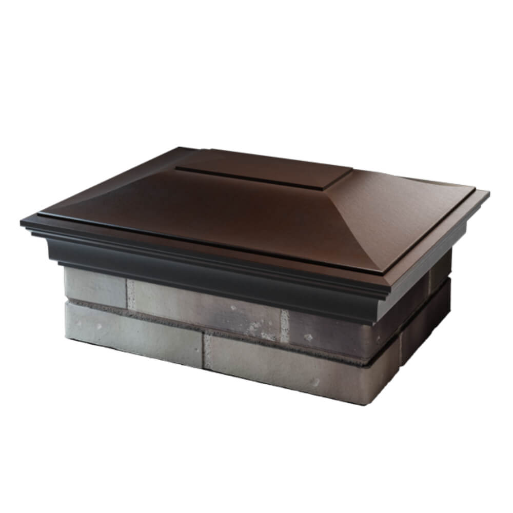 Колпак Zking Монблан Коричневый на столб 2х1.5 кирпича (515х385мм) в Саяногорске фото