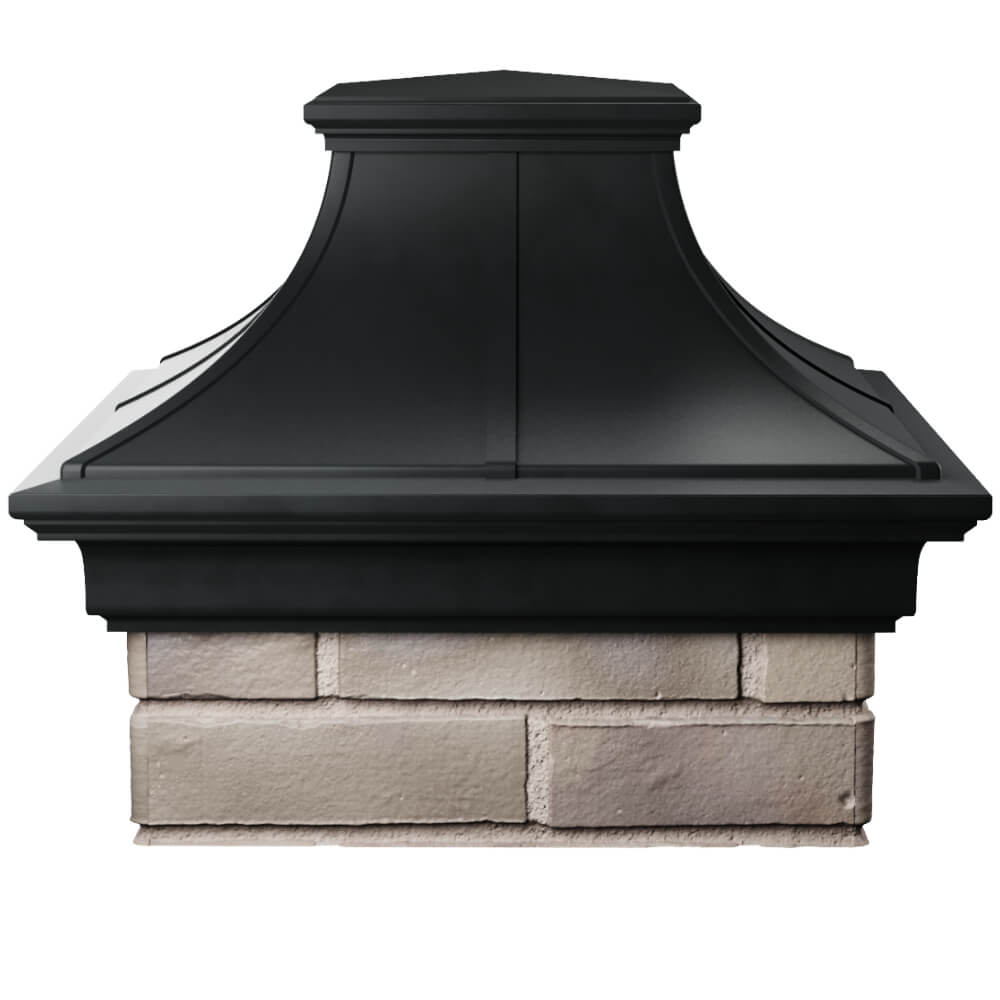 Колпак Zking Монблан Премиум Черный на столб 1.5х1.5 кирпича (385х385мм) Саяногорск фото