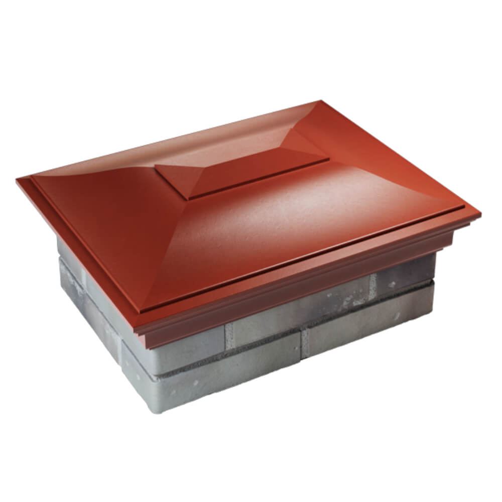 Колпак Zking Монблан Красный на столб 2х1.5 кирпича (515х385мм) Саяногорск фото