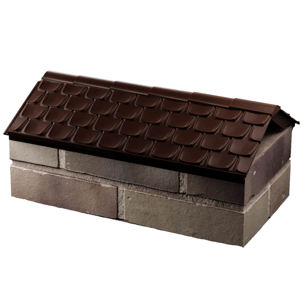 Парапет Zking Эльбрус Коричневый с посадкой на 1 кирпич (255мм) в Саяногорске фото