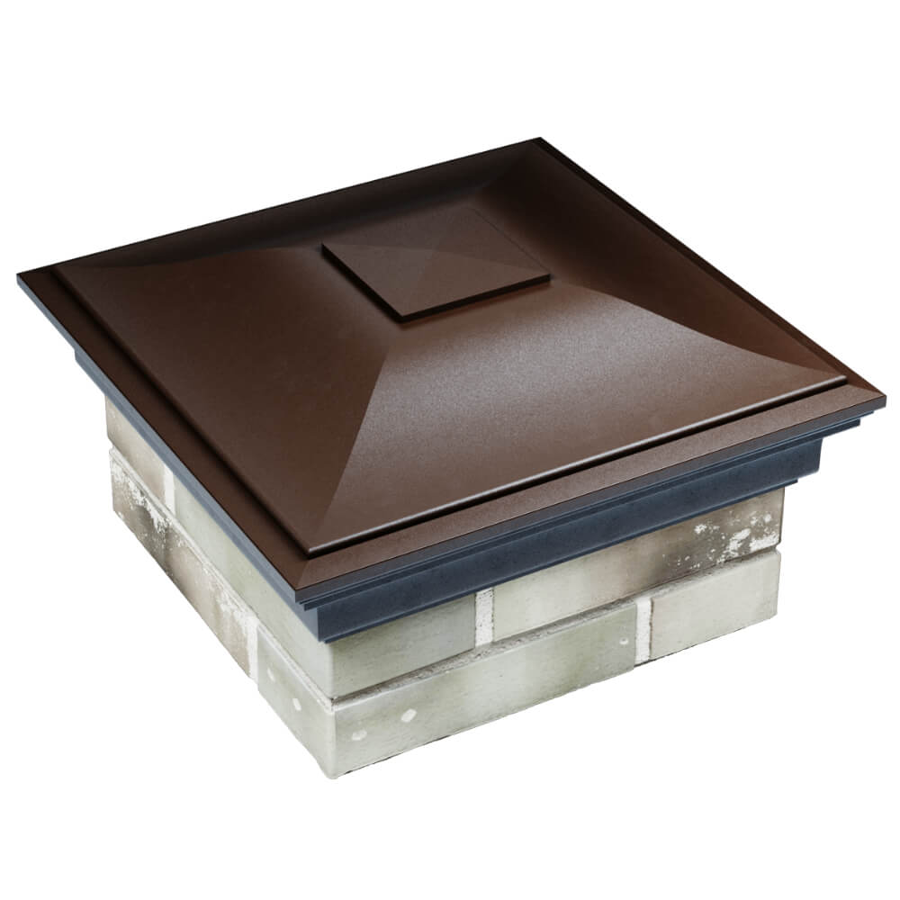 Колпак Zking Монблан Коричневый на столб 1.5х1.5 кирпича (385х385мм) в Саяногорске фото