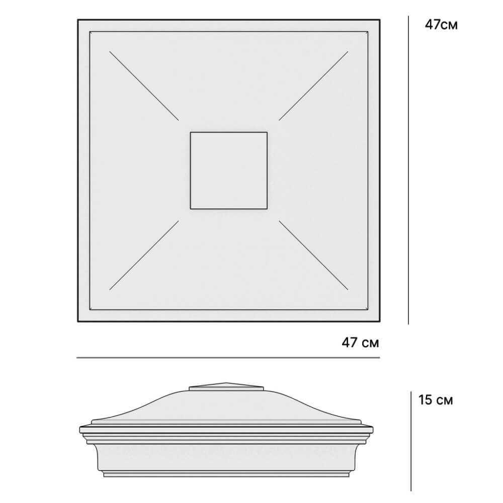 Колпак Zking Монблан Зеленый на столб 1.5х1.5 кирпича (385х385мм) с подсветкой в Саяногорске фото