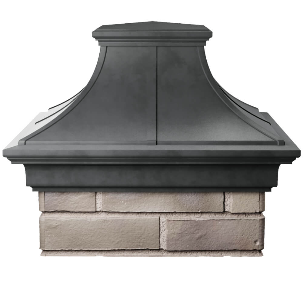 Колпак Zking Монблан Премиум Серый на столб 1.5х1.5 кирпича (385х385мм) Саяногорск фото