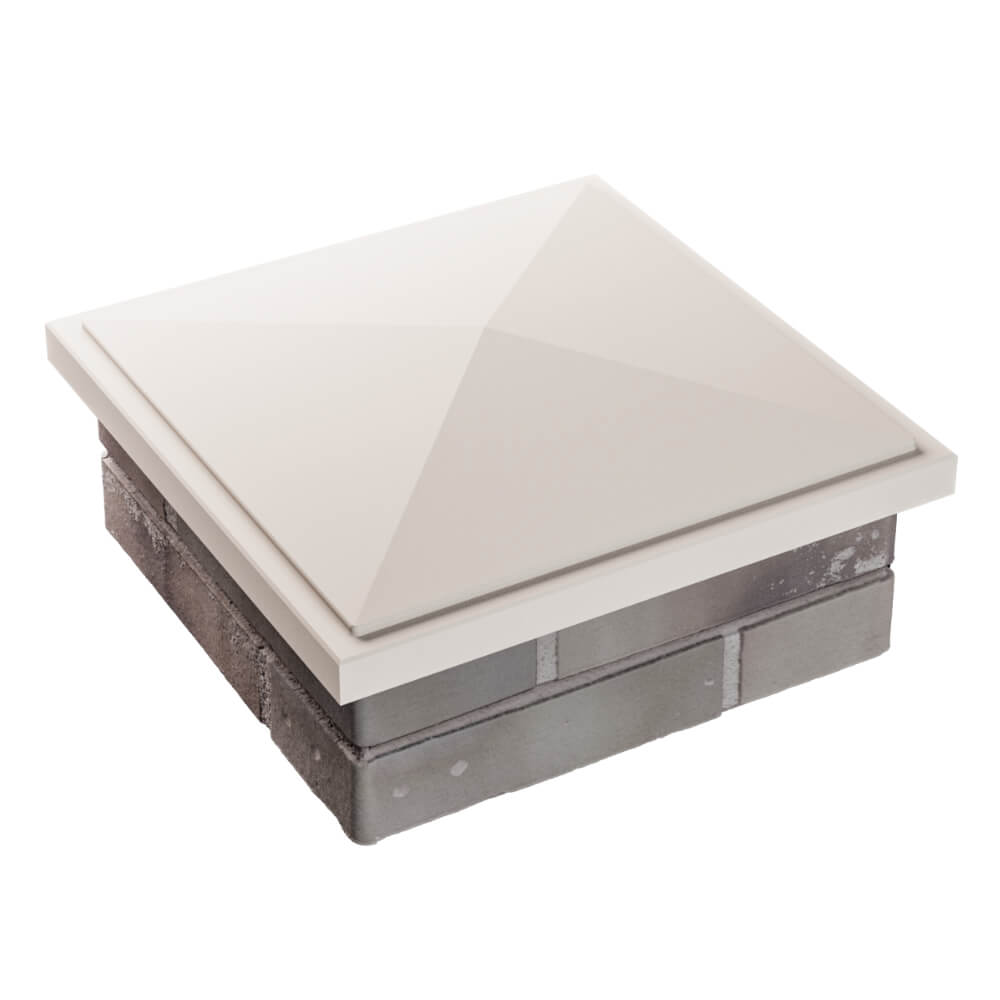 Колпак Zking БонаМоно Бежевый на столб 1.5х1.5 кирпича (385х385, 400х400мм) в Саяногорске фото