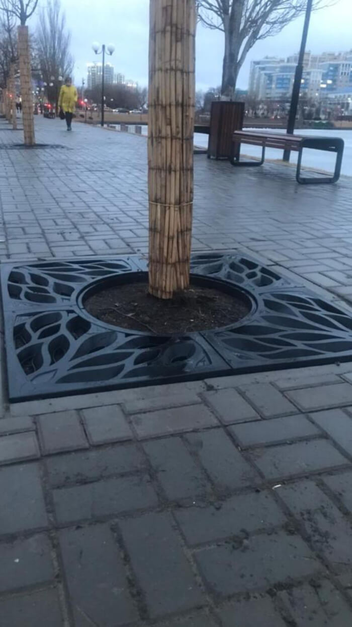 Приствольная решетка для дерева ZKING CRUST 1.2х1.2м Черная в Саяногорске фото