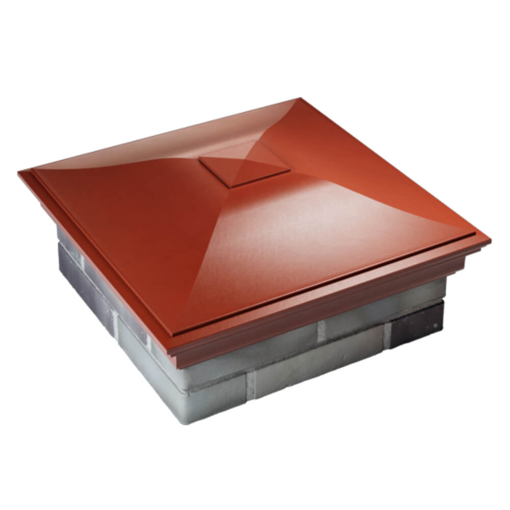 Колпак Zking Монблан Красный на столб 2х2 кирпича (515х515мм) Саяногорск фото