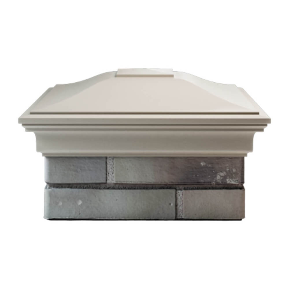 Колпак Zking Монблан Бежевый на столб 1.5х1.5 еврокирпича 0.7НФ (355х355мм) Саяногорск фото