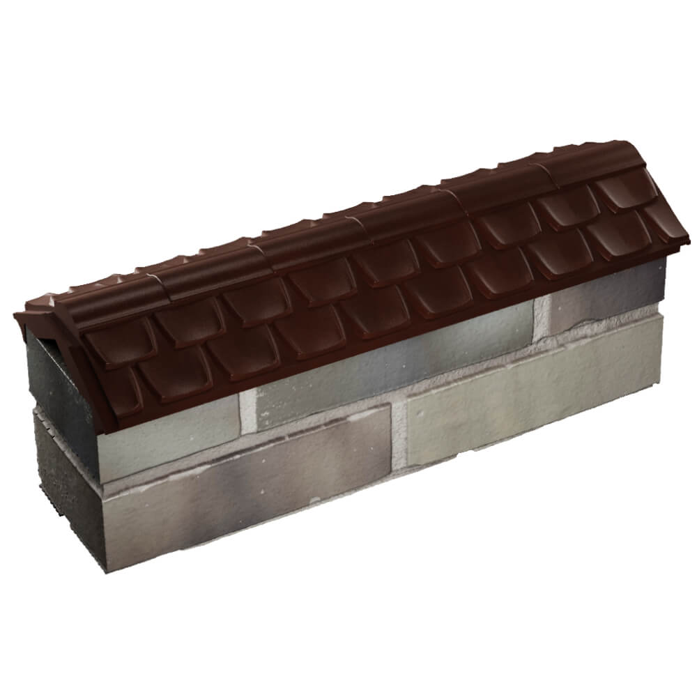 Парапет Zking Эльбрус Коричневый с посадкой на 0.5 кирпича (130мм) в Саяногорске фото