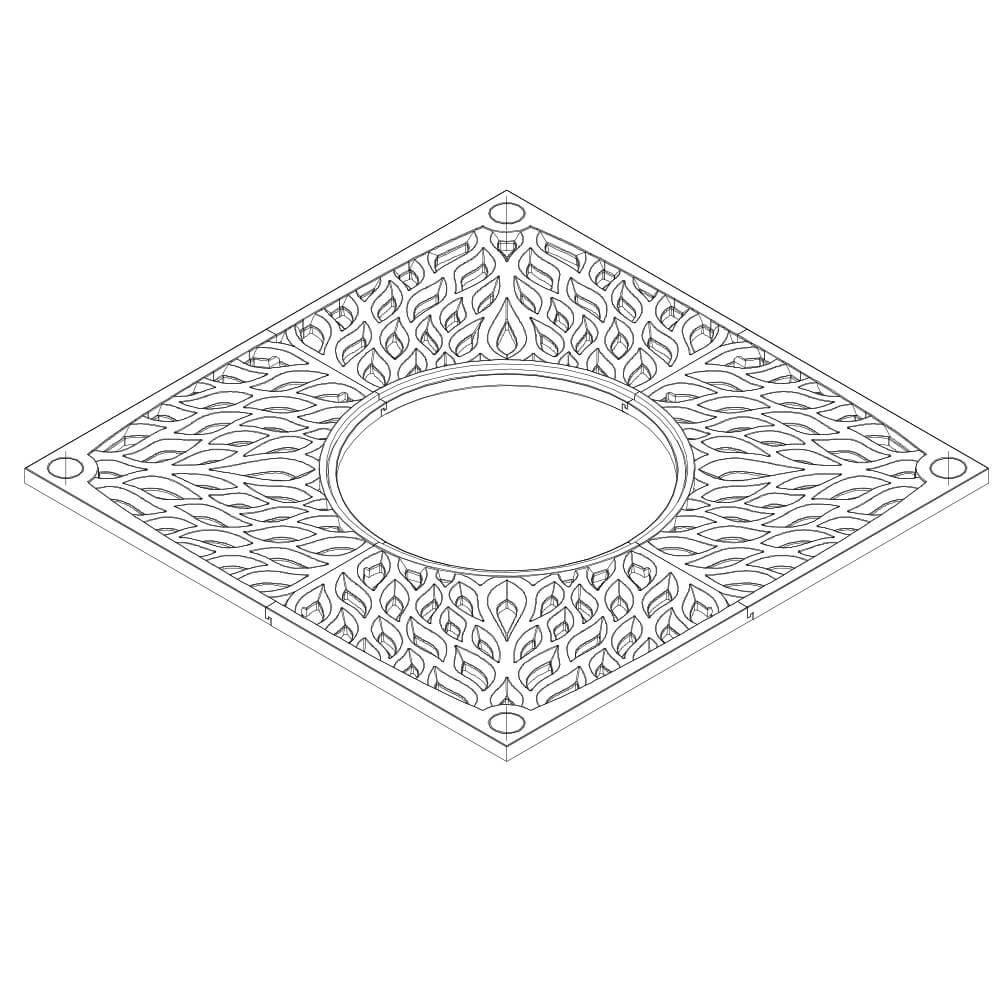 Приствольная решетка для дерева ZKING CRUST 2х2м Черная в Саяногорске фото