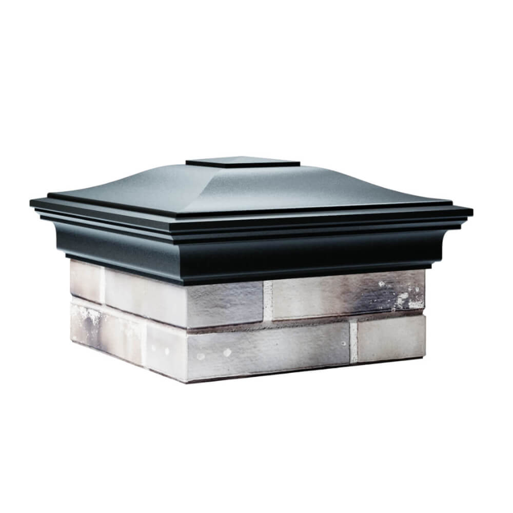 Колпак Zking Монблан Черный на столб 1.5х1.5 еврокирпича 0.7НФ (355х355мм) в Саяногорске фото