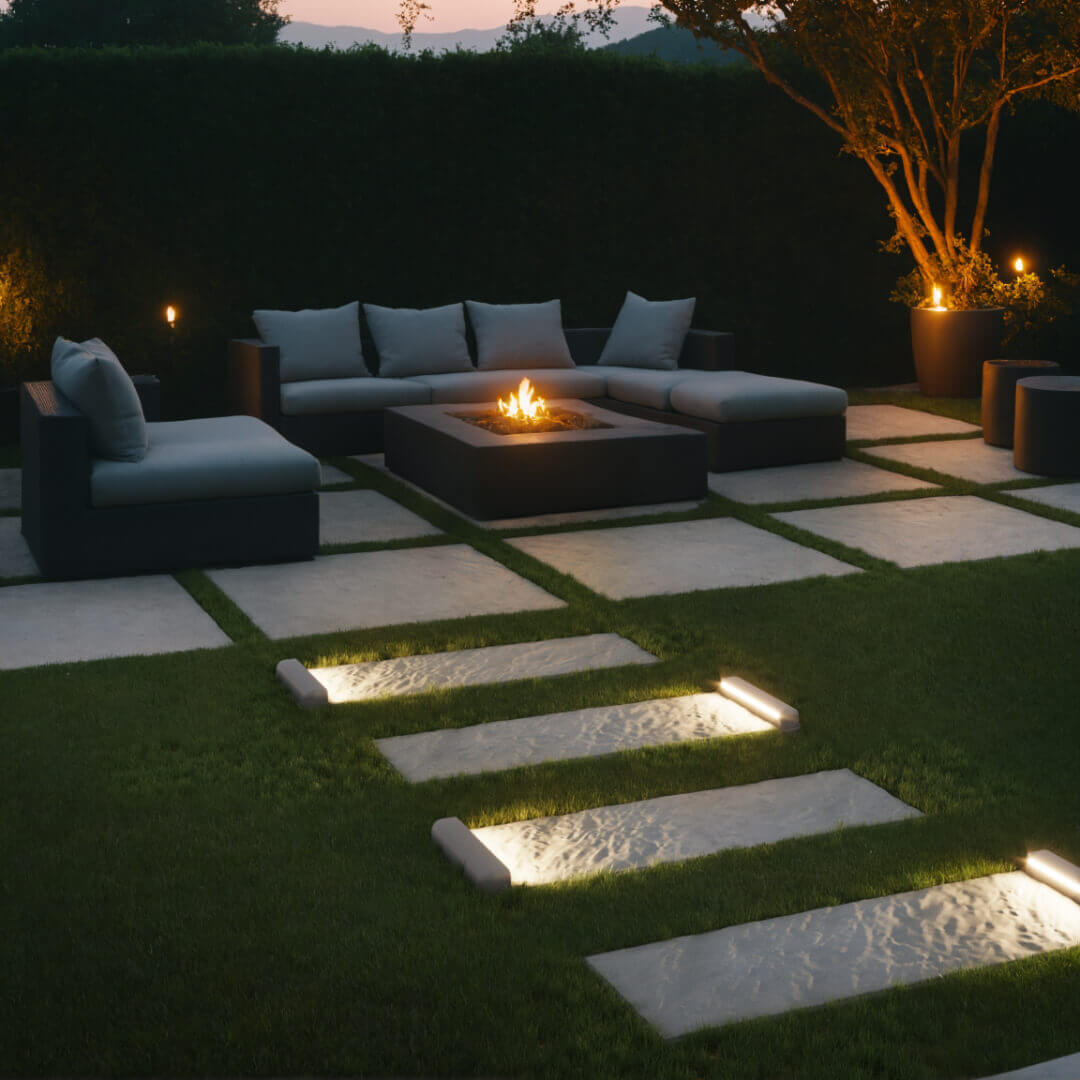 LED Светильник для шаговой плиты STONE Светлая Галька 330х75х98мм в Саяногорске фото