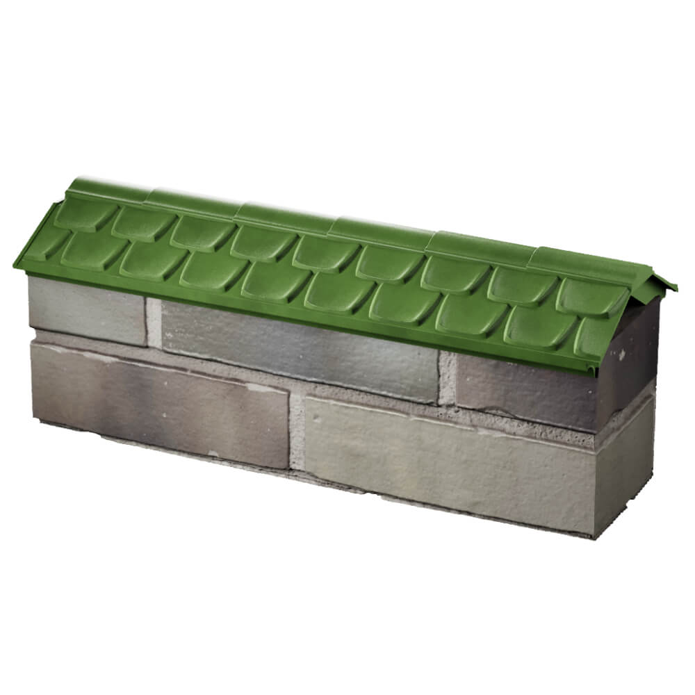 Парапет Zking Эльбрус Зеленый с посадкой на 0.5 кирпича (130мм) в Саяногорске фото