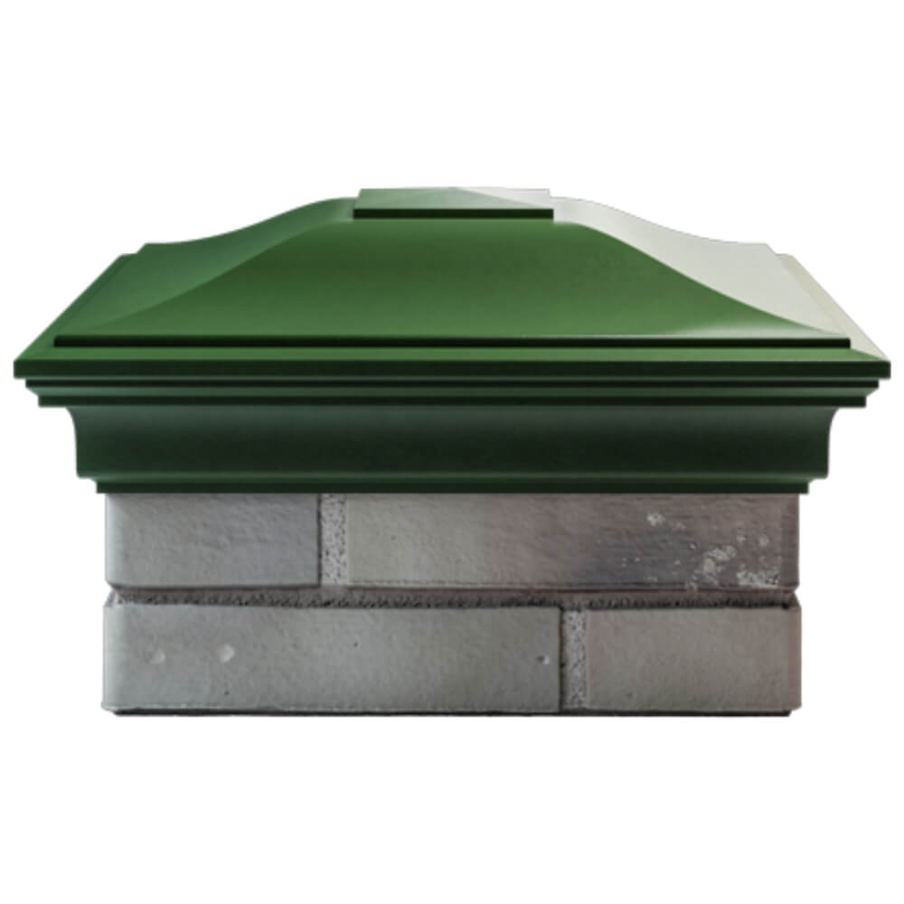 Колпак Zking Монблан Зеленый на столб 1.5х1.5 кирпича (385х385мм) Саяногорск фото