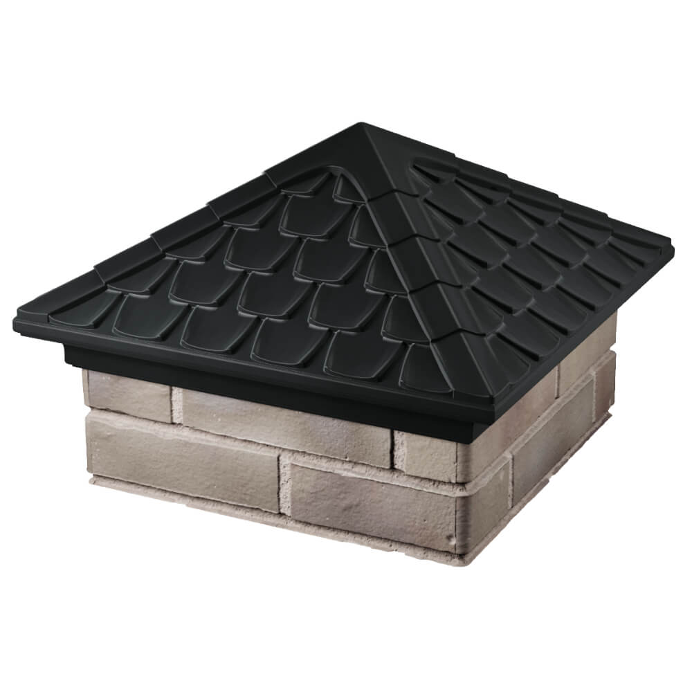 Колпак Zking Эльбрус Черный на столб 1.5х1.5 кирпича (385х385мм) в Саяногорске фото