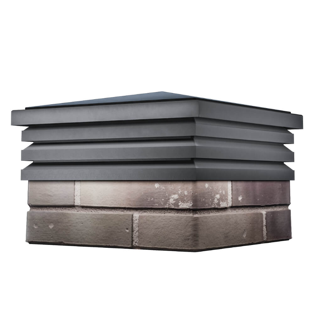 Колпак Zking Бона ХайТек Серый на столб 1.5х1.5 кирпича (385х385мм) в Саяногорске фото