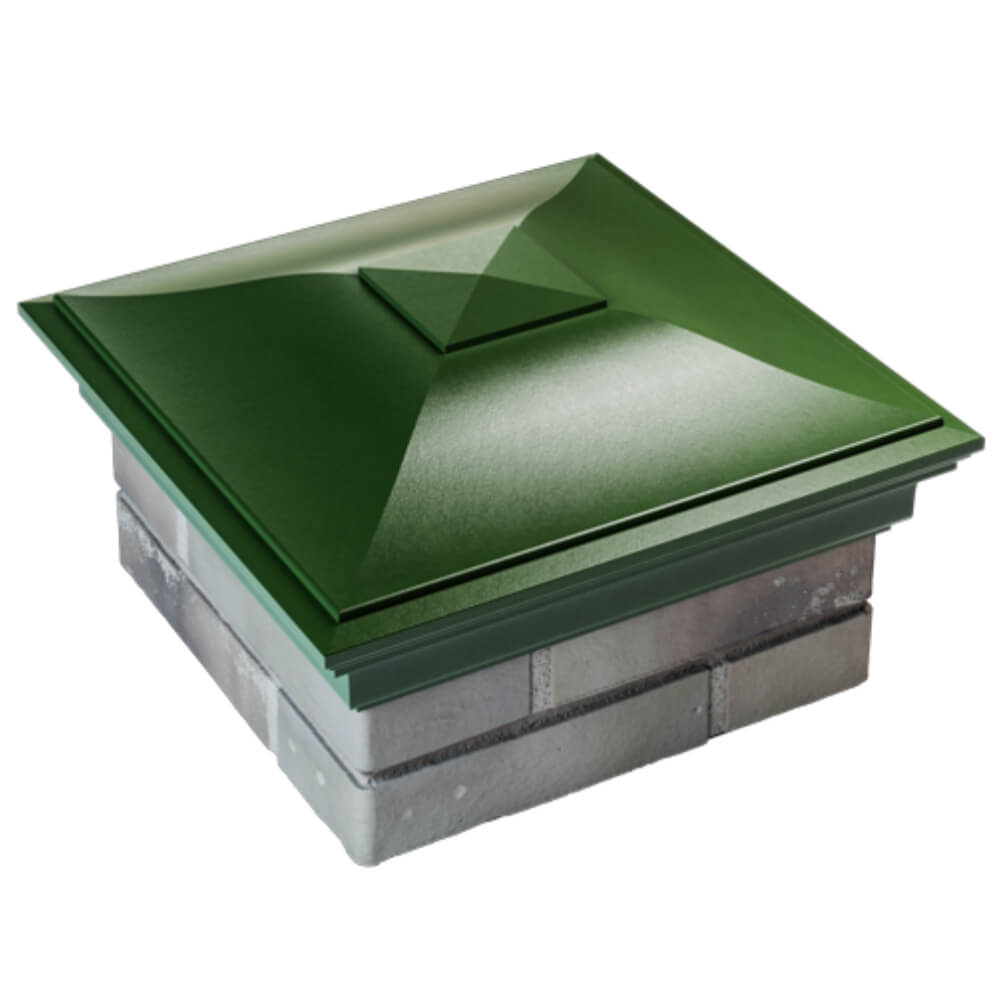 Колпак Zking Монблан Зеленый на столб 1.5х1.5 кирпича (385х385мм) в Саяногорске фото