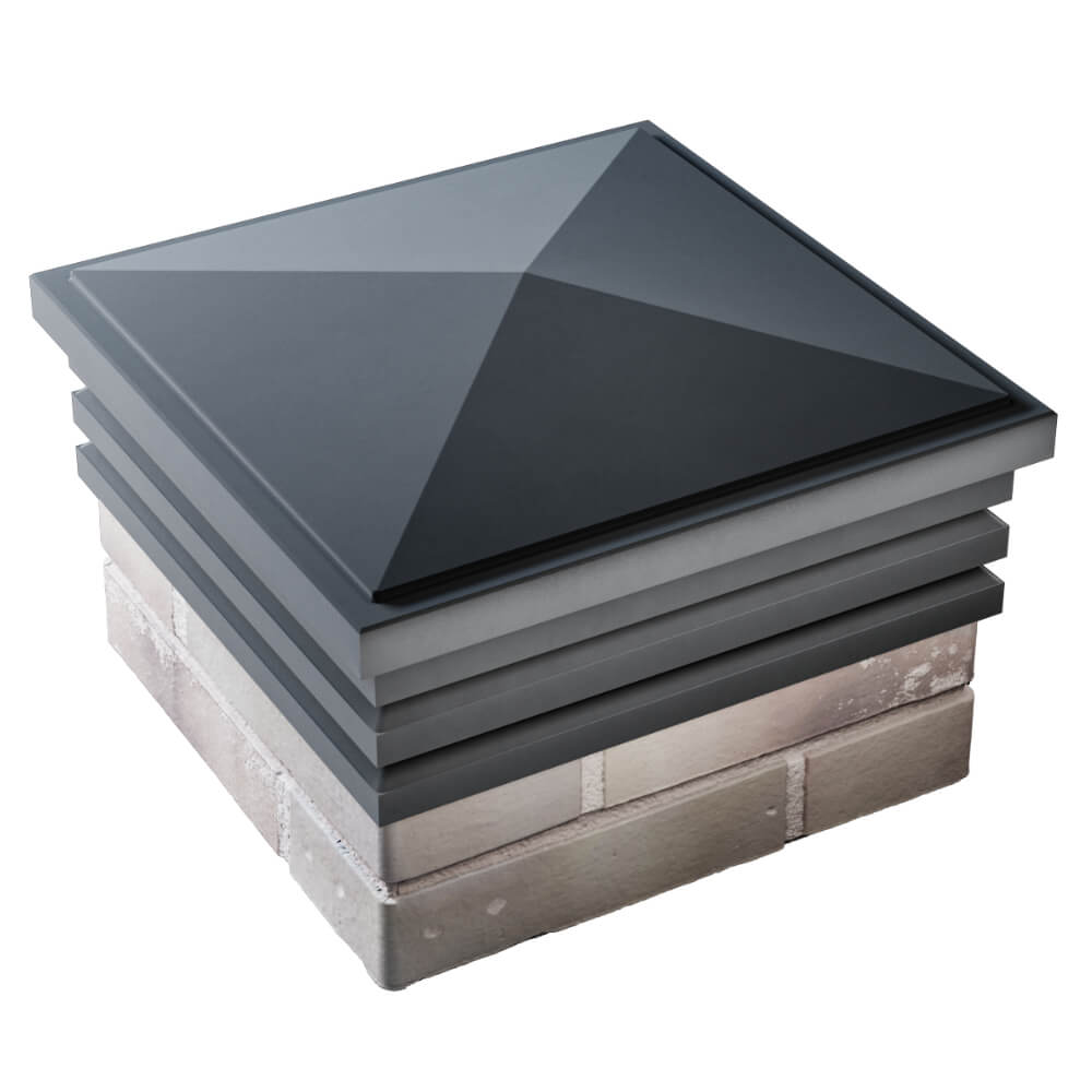 Колпак Zking Бона ХайТек Серый на столб 1.5х1.5 кирпича (385х385мм) в Саяногорске фото