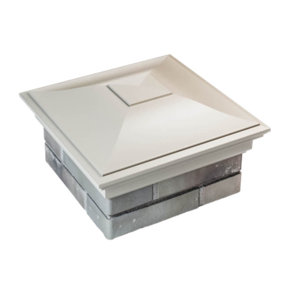 Колпак Zking Монблан Бежевый на столб 1.5х1.5 еврокирпича 0.7НФ (355х355мм) в Саяногорске фото