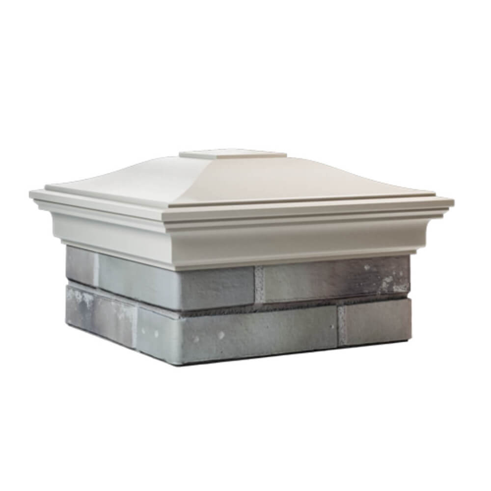 Колпак Zking Монблан Бежевый на столб 1.5х1.5 еврокирпича 0.7НФ (355х355мм) в Саяногорске фото