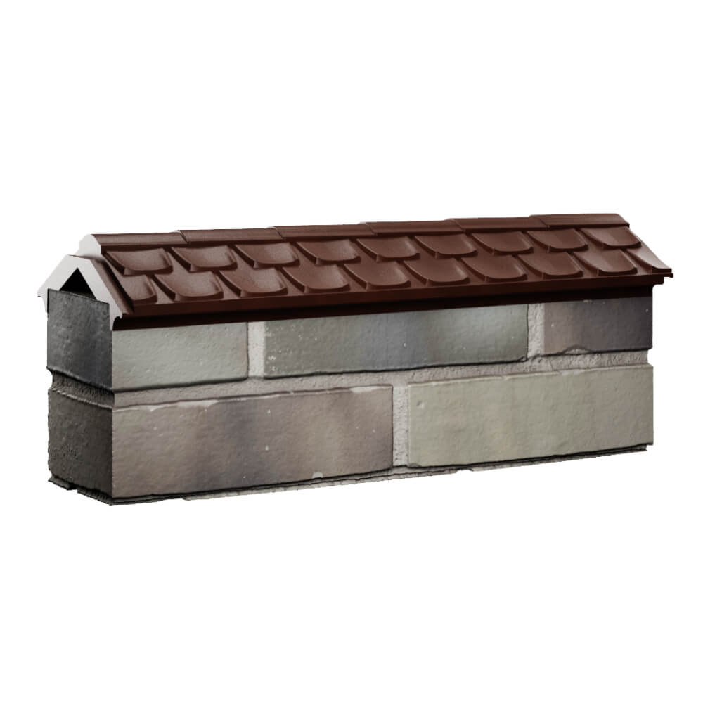 Парапет Zking Эльбрус Коричневый с посадкой на 0.5 кирпича (130мм) Саяногорск фото