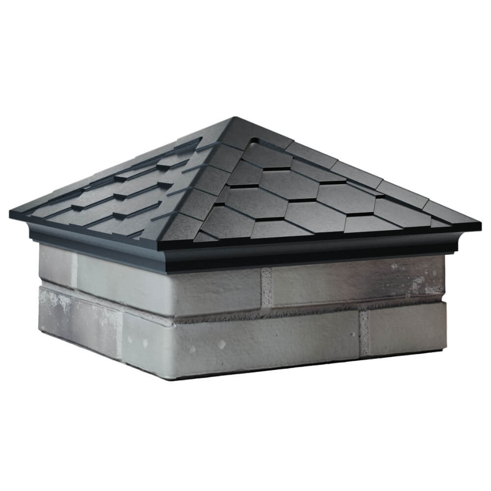 Колпак Zking Эверест Черный на столб 1.5х1.5 кирпича (390х390мм) в Саяногорске фото