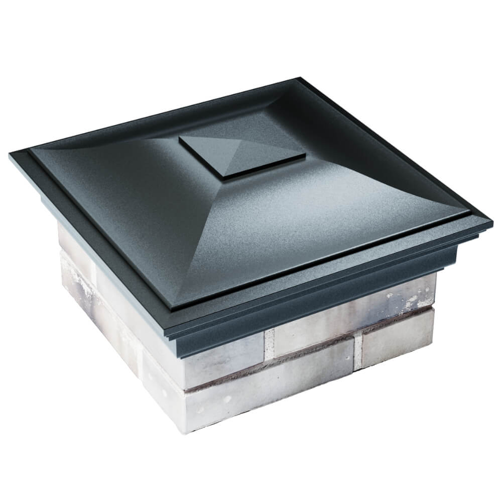 Колпак Zking Монблан Черный на столб 1.5х1.5 кирпича (385х385мм) в Саяногорске фото