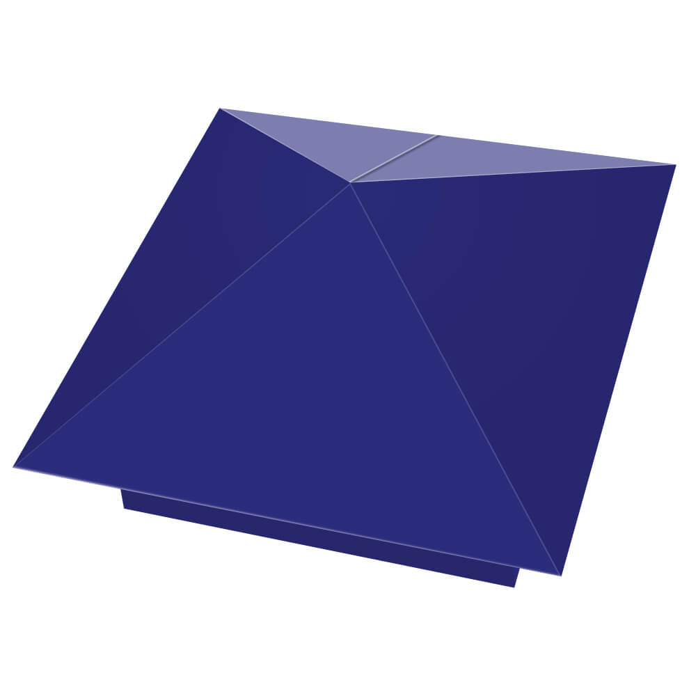 Колпак металлический 400х400мм RAL5002 Синий Ультрамарин заборный Саяногорск фото