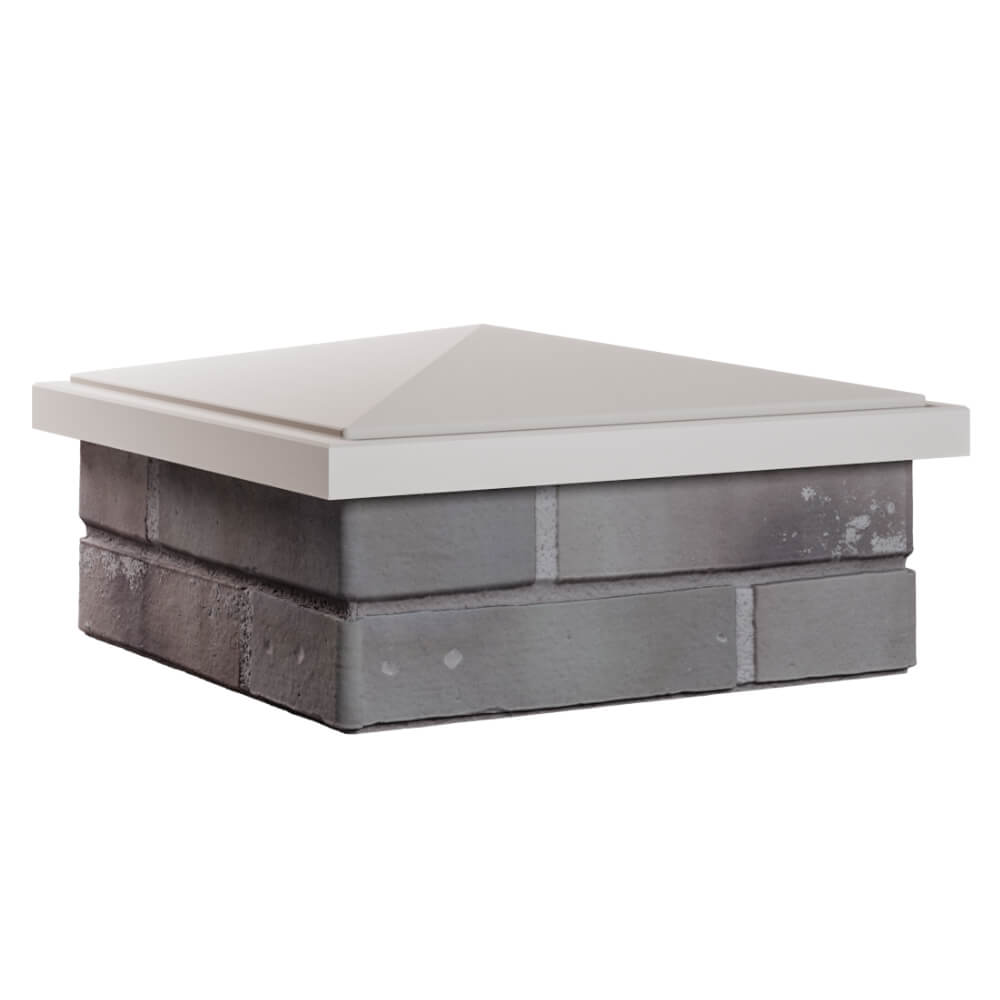 Колпак Zking БонаМоно Бежевый на столб 1.5х1.5 кирпича (385х385, 400х400мм) в Саяногорске фото