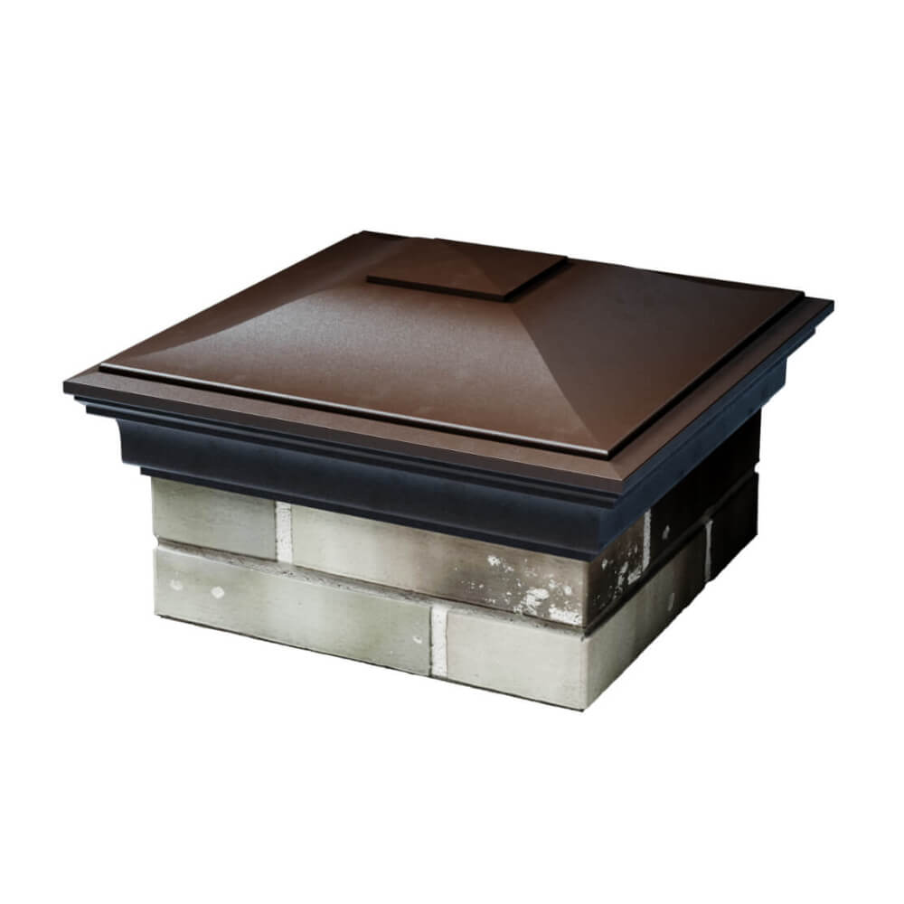 Колпак Zking Монблан Коричневый на столб 1.5х1.5 еврокирпича 0.7НФ (355х355мм) в Саяногорске фото