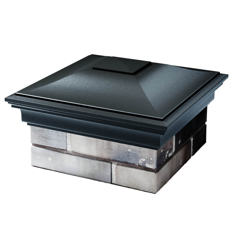 Колпак Zking Монблан Черный на столб 1.5х1.5 кирпича (385х385мм) в Саяногорске фото