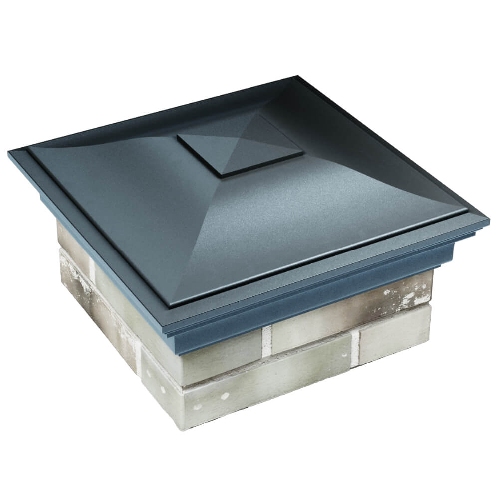 Колпак Zking Монблан Серый на столб 1.5х1.5 кирпича (385х385мм) в Саяногорске фото