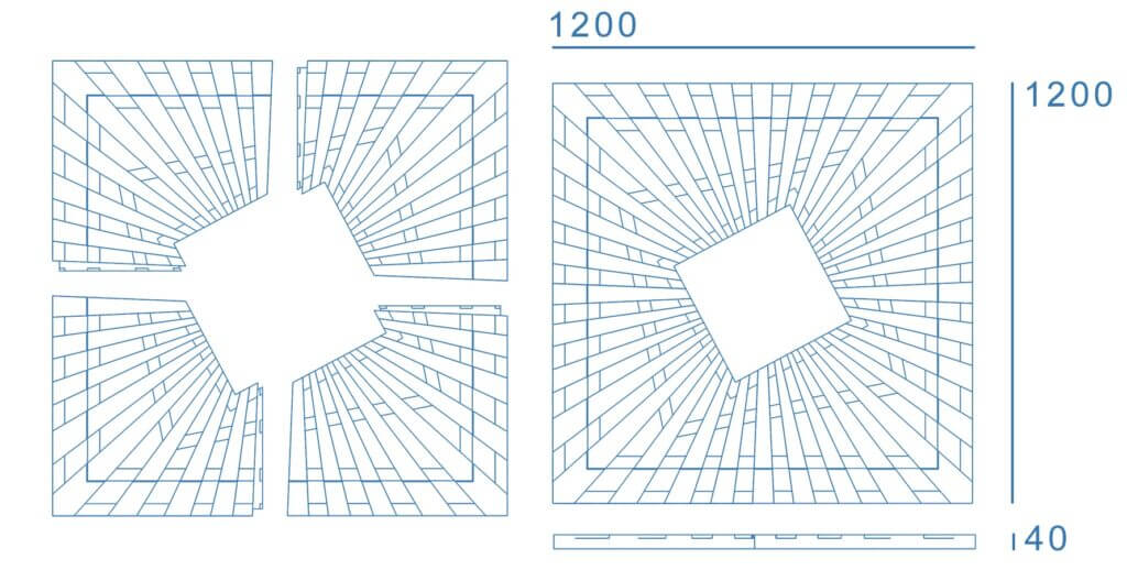 Приствольная решетка для дерева ZKING ATMOSPHERE 1.2х1.2м Черная в Саяногорске фото