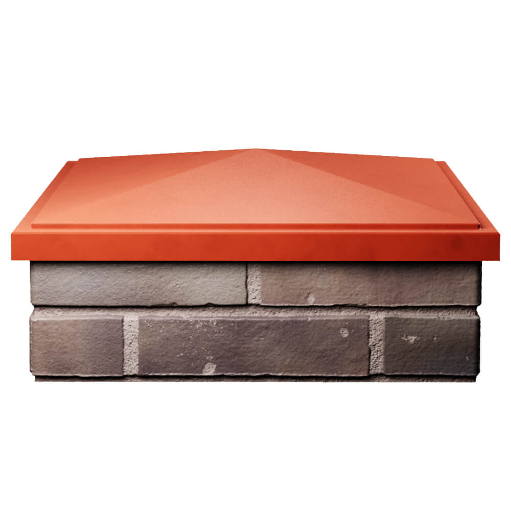 Колпак Zking БонаМоно Красный на столб 2х2 кирпича (515х515, 530х530мм) Саяногорск фото