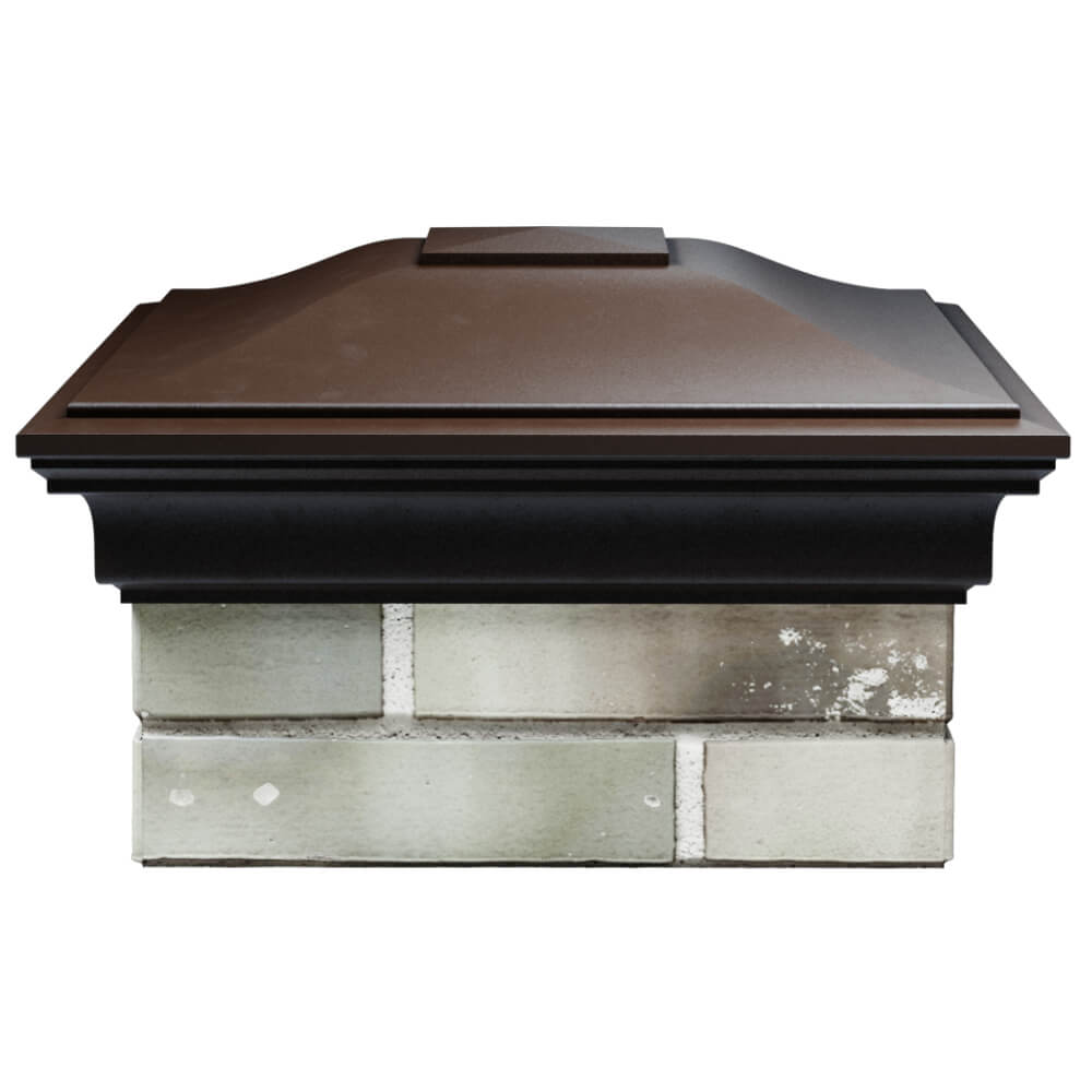 Колпак Zking Монблан Коричневый на столб 1.5х1.5 кирпича (385х385мм) Саяногорск фото