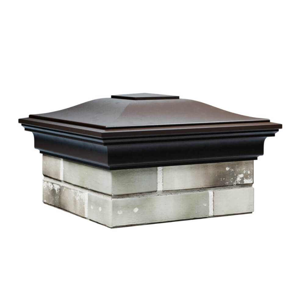 Колпак Zking Монблан Коричневый на столб 1.5х1.5 еврокирпича 0.7НФ (355х355мм) в Саяногорске фото