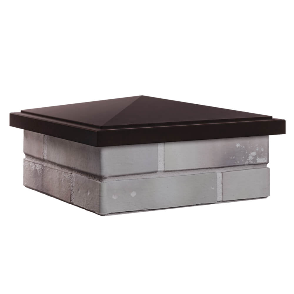 Колпак Zking БонаМоно Коричневый на столб 1.5х1.5 кирпича (385х385, 400х400мм) в Саяногорске фото