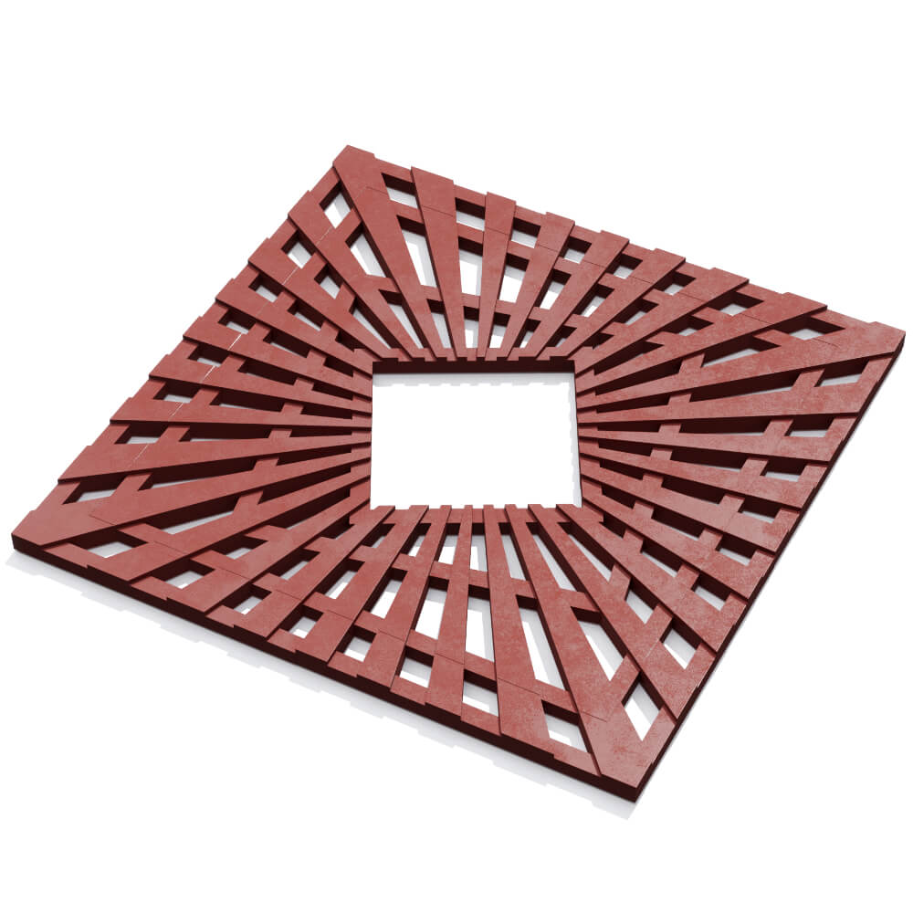 Приствольная решетка для дерева ZKING ATMOSPHERE 1.2х1.2м Красная в Саяногорске фото