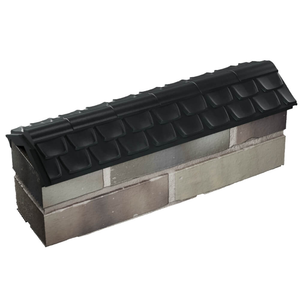 Парапет Zking Эльбрус Черный с посадкой на 0.5 кирпича (130мм) в Саяногорске фото