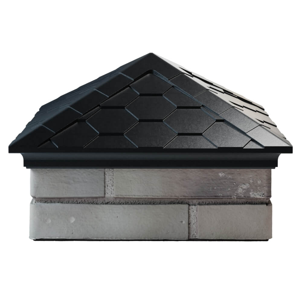 Колпак Zking Эверест Черный на столб 1.5х1.5 кирпича (390х390мм) Саяногорск фото