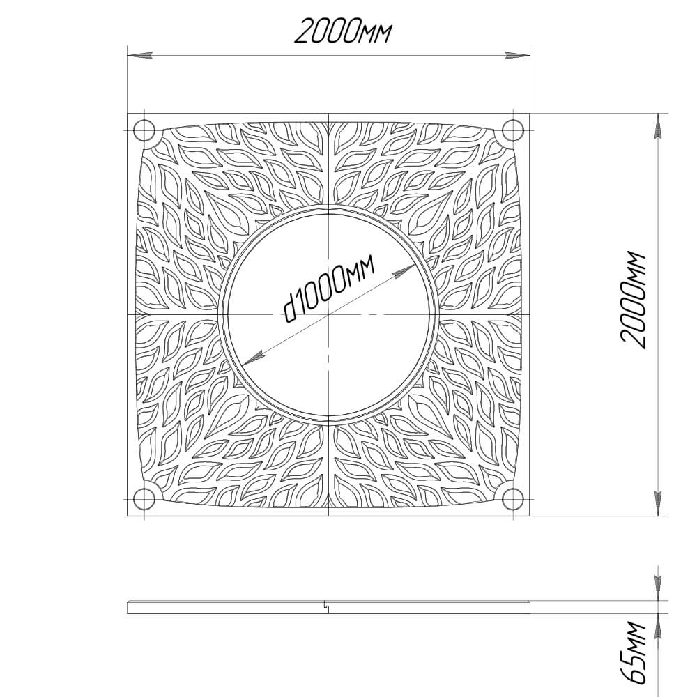 Приствольная решетка для дерева ZKING CRUST 2х2м Черная в Саяногорске фото