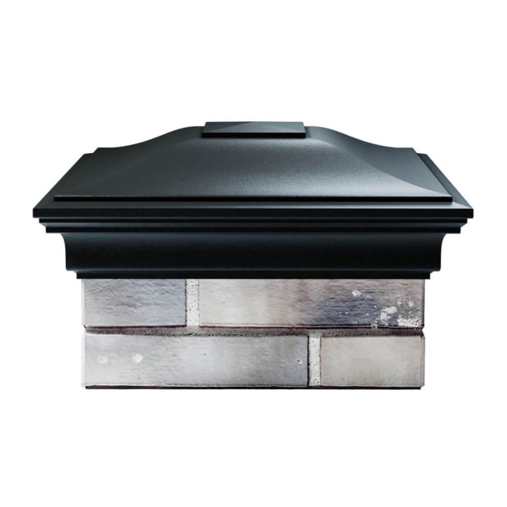 Колпак Zking Монблан Черный на столб 1.5х1.5 еврокирпича 0.7НФ (355х355мм) Саяногорск фото