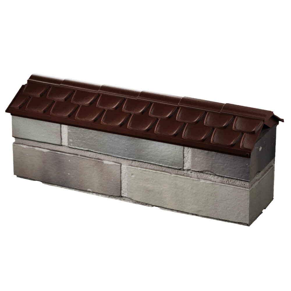 Парапет Zking Эльбрус Коричневый с посадкой на 0.5 кирпича (130мм) в Саяногорске фото