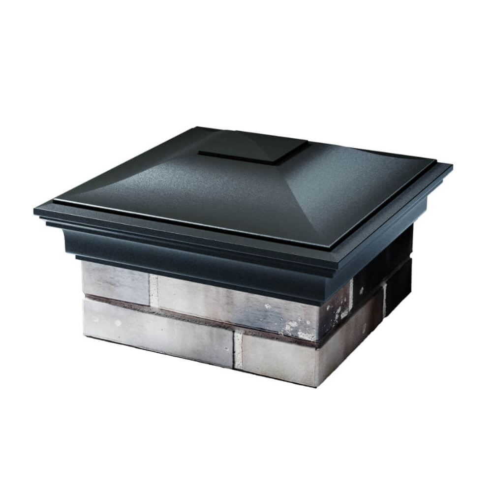 Колпак Zking Монблан Черный на столб 1.5х1.5 еврокирпича 0.7НФ (355х355мм) в Саяногорске фото