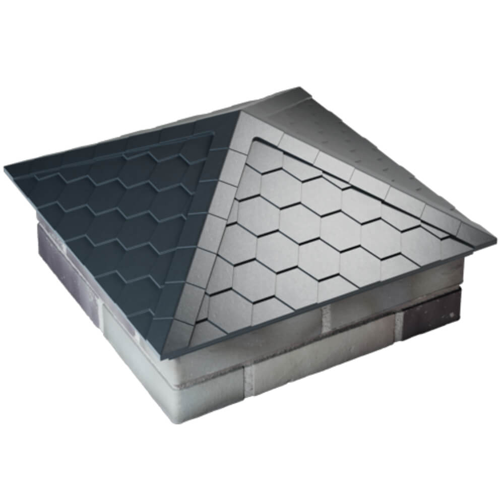 Колпак Zking Эверест Серый на столб 2х2 кирпича (535х535мм) Саяногорск фото