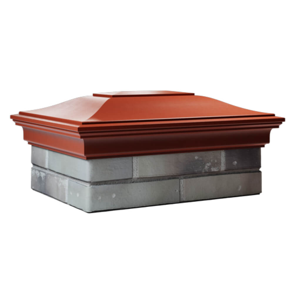 Колпак Zking Монблан Красный на столб 2х1.5 кирпича (515х385мм) в Саяногорске фото